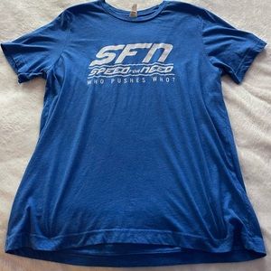 Men’s Speed for need blue t-shirt size large